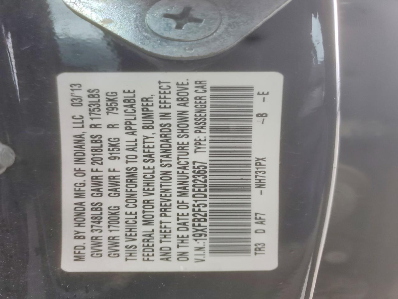 2013 Honda Civic lx