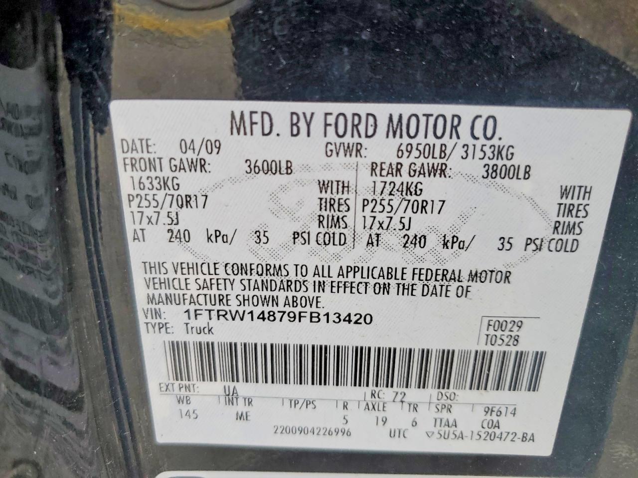 2009 Ford F150 Supercrew