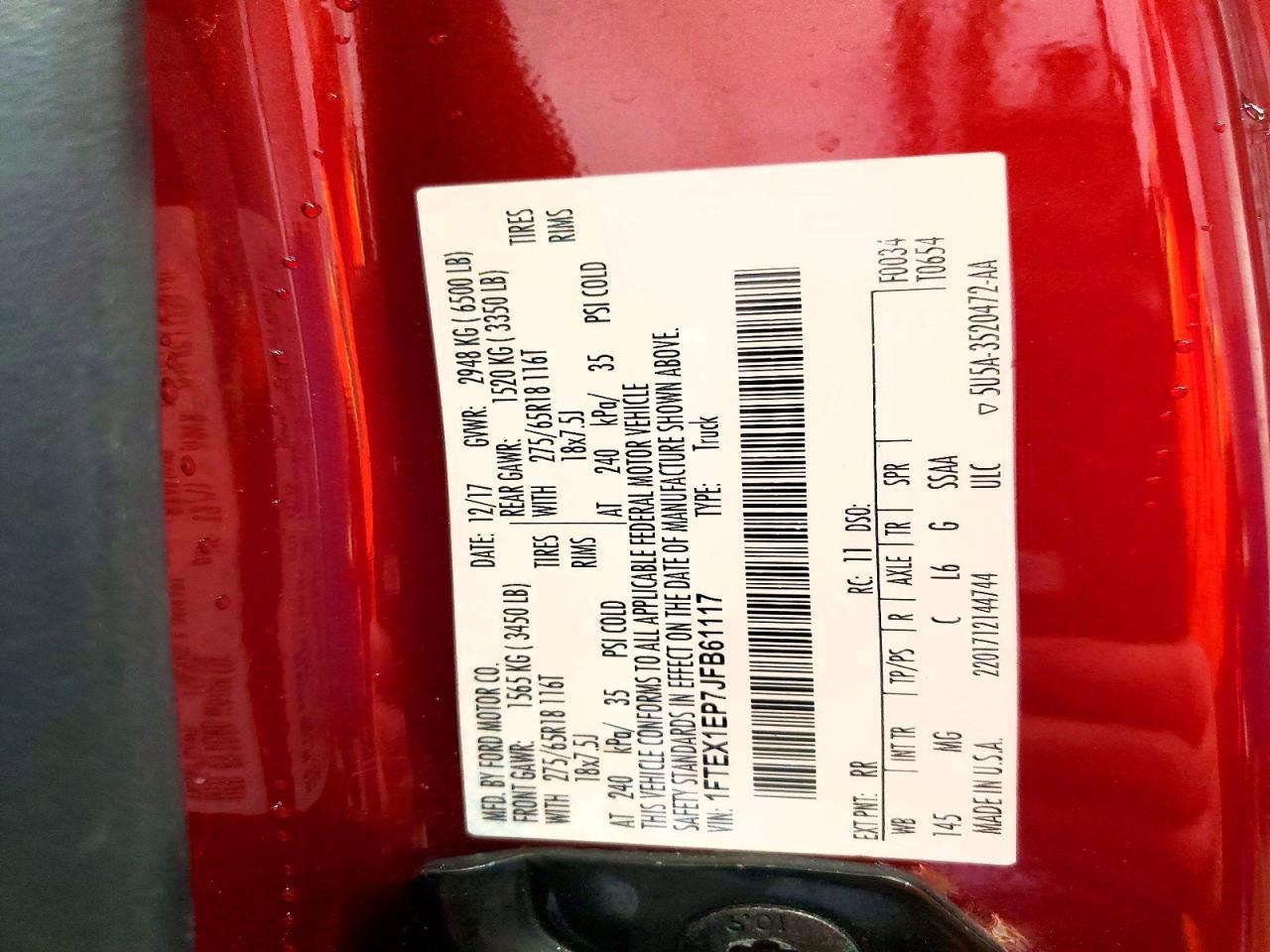 2018 Ford F150 Super Cab