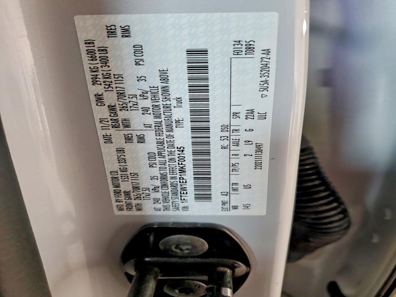 2021 Ford F150 Supercrew