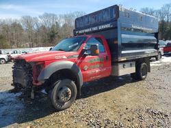 Salvage trucks for sale at West Warren, MA auction: 2015 Ford F450 Super Duty Chipper Truck