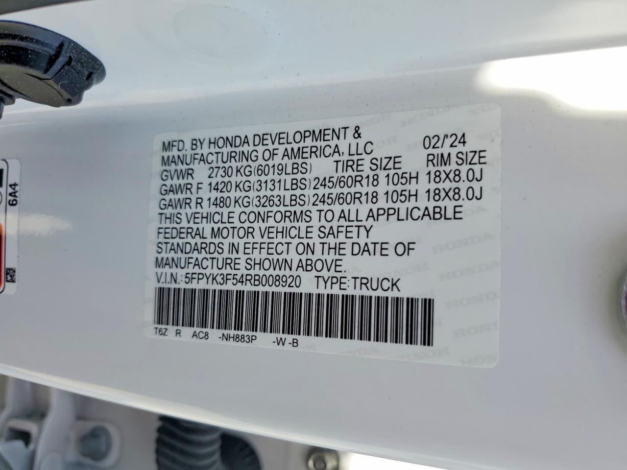 2024 Honda Ridgeline RTL