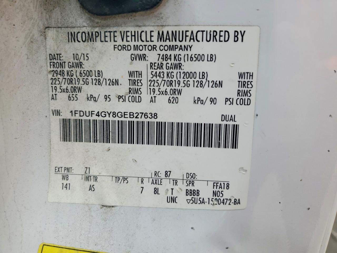 2016 Ford F450 Super Duty Bucket Truck