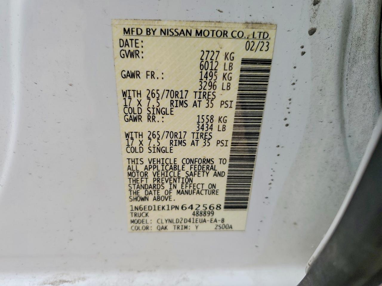 2023 Nissan Frontier PRO-4X