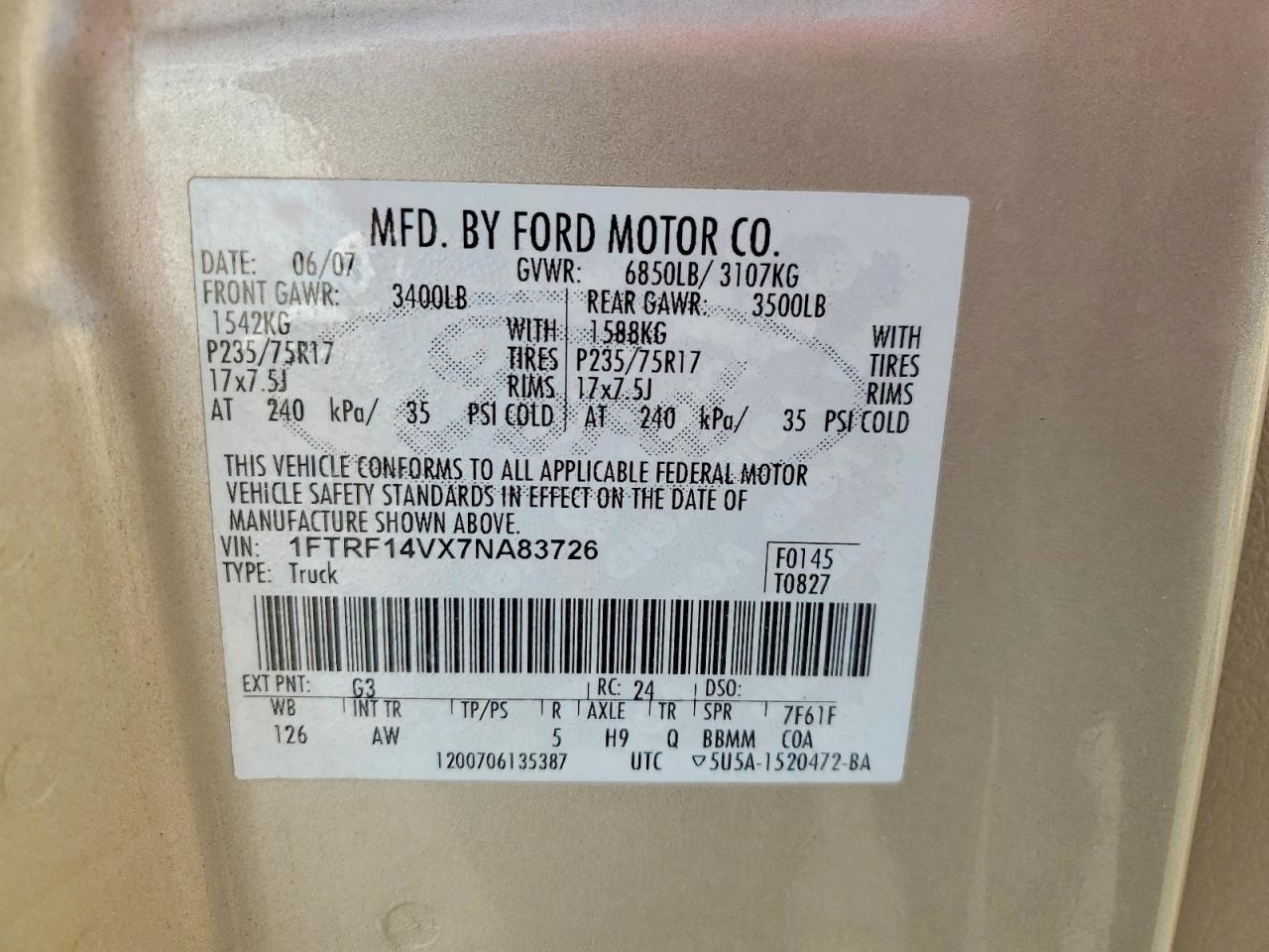 2007 Ford F150