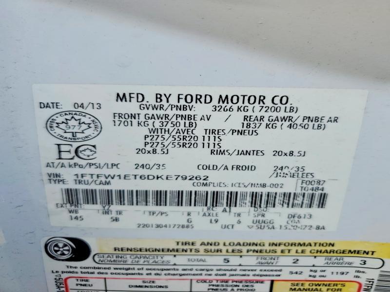 2013 Ford F150 Supercrew