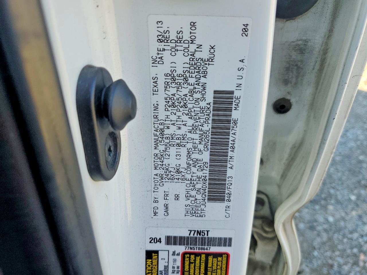 2013 Toyota Tacoma Prerunner V6