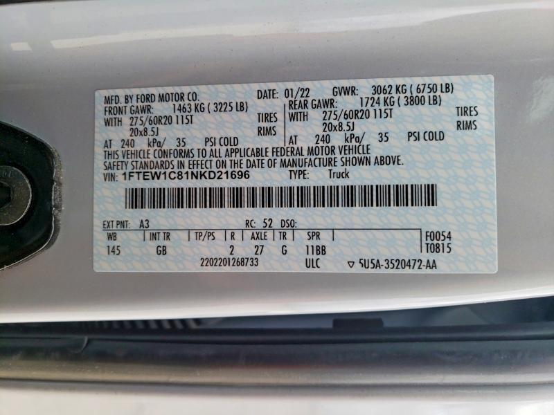 2022 Ford F150 Supercrew