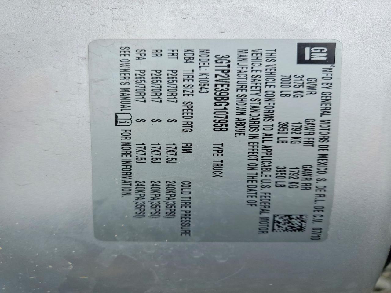 2011 GMC Sierra K1500 SLE