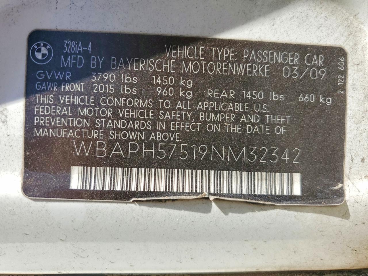 2009 BMW 328 i Sulev