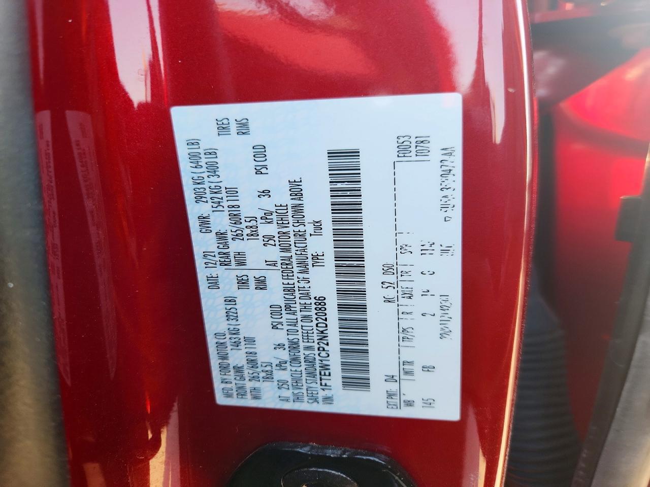 2022 Ford F150 Supercrew