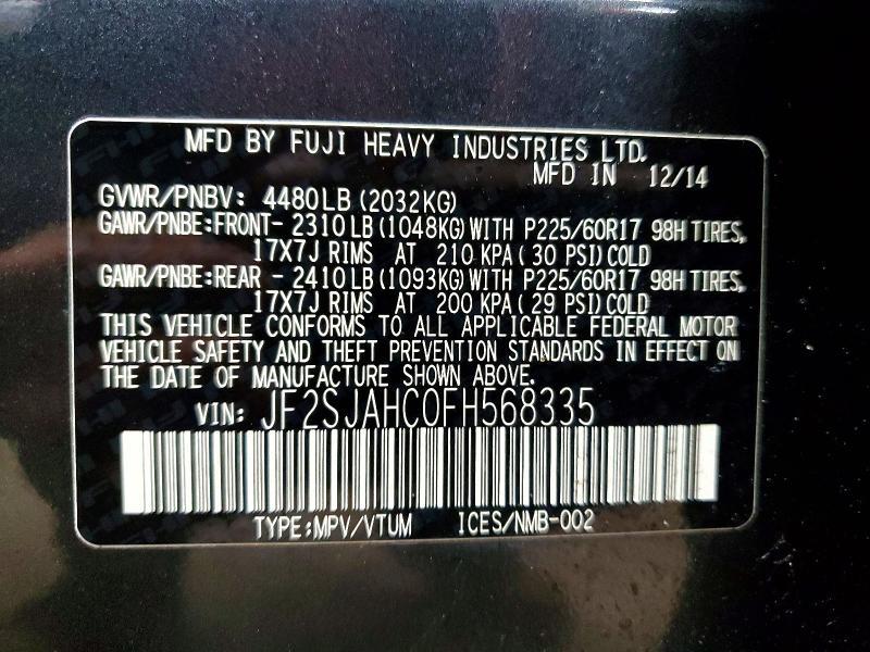 2015 Subaru Forester 2.5i Limited