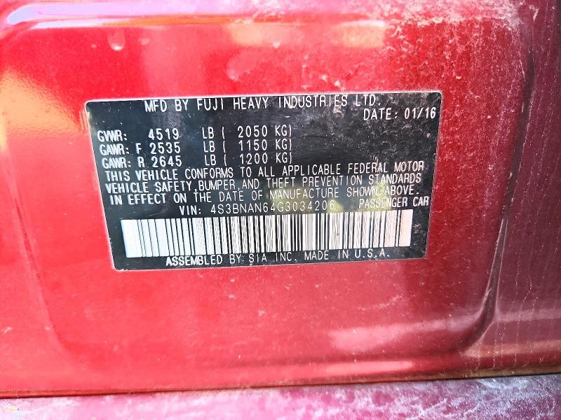 2016 Subaru Legacy 2.5i Limited