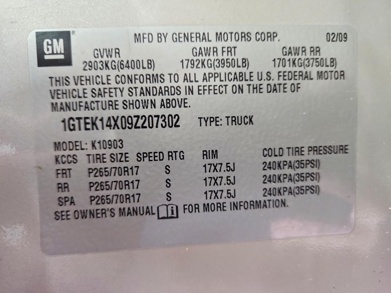 2009 GMC Sierra K1500