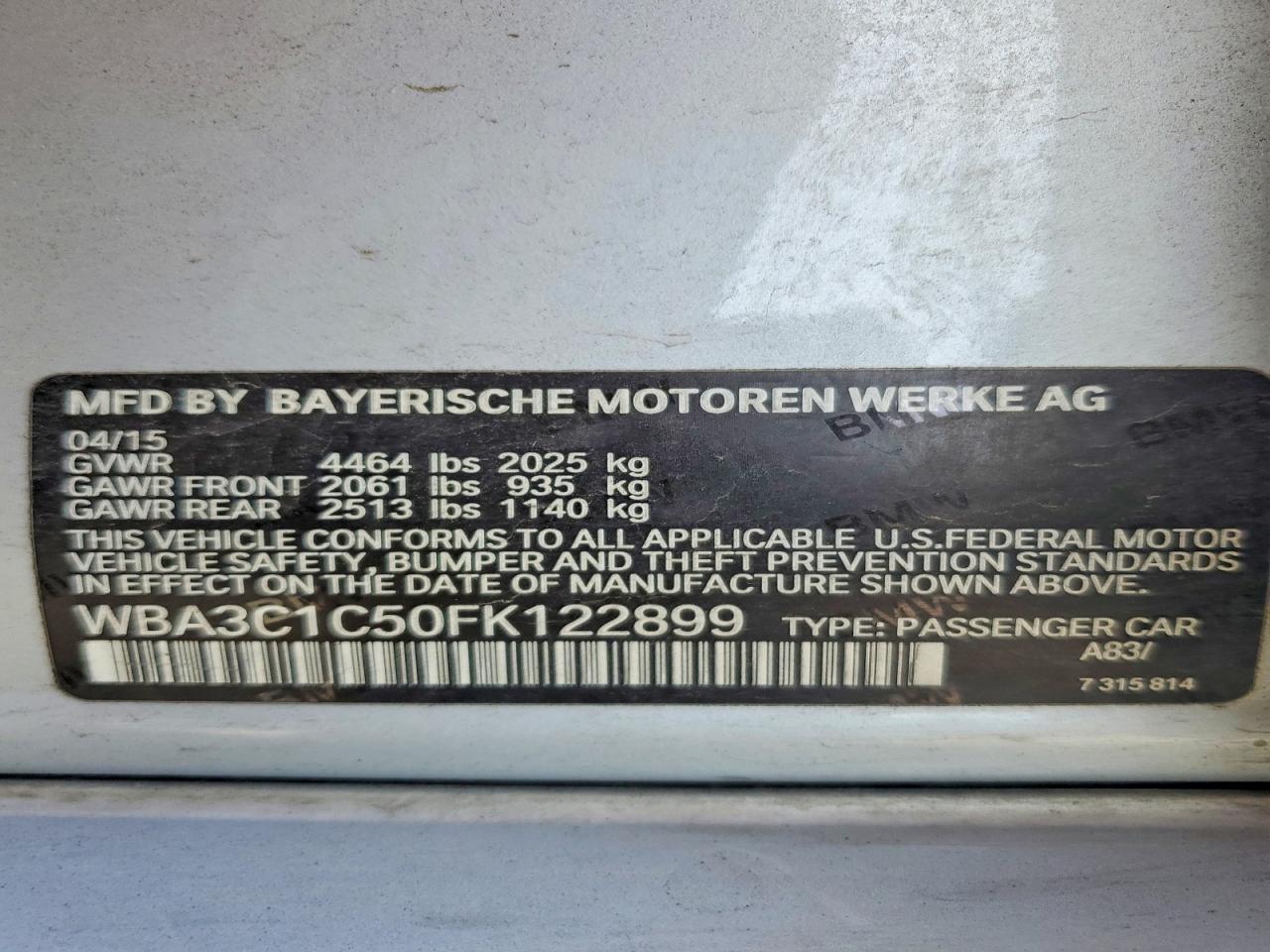 2015 BMW 328 i Sulev