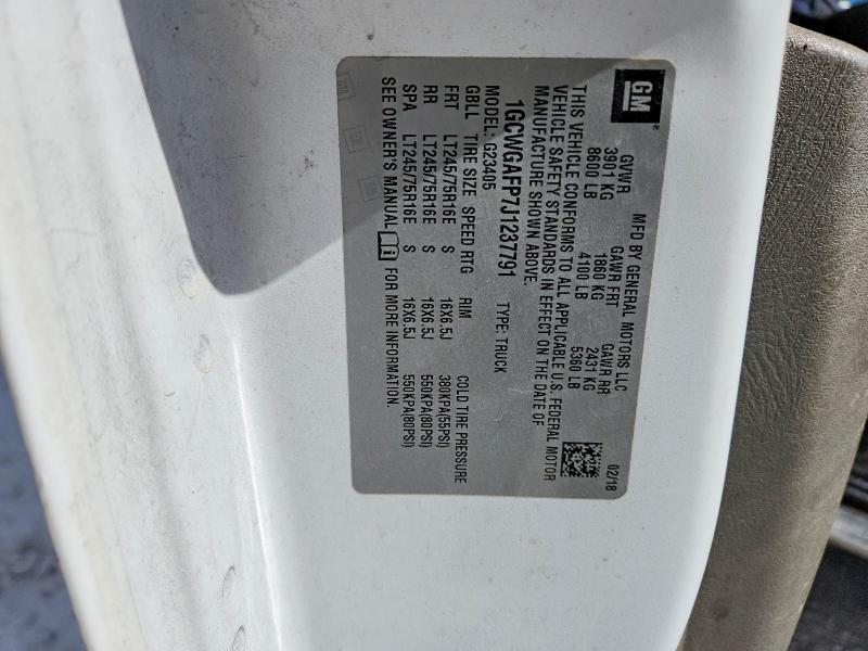 2018 Chev Rolet Express 2500 Cargo Utility / Service van