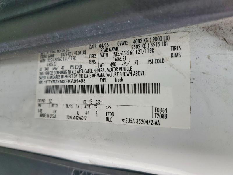 2015 Ford Transit 250 Utility / Service van