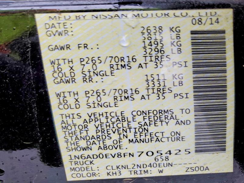 2015 Nissan Frontier sv