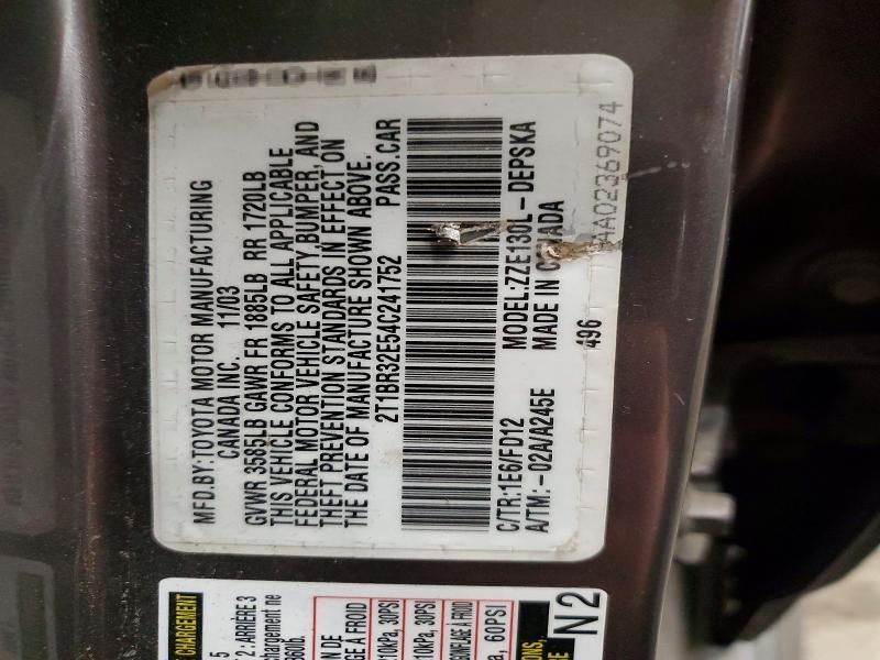 2004 Toyota Corolla s
