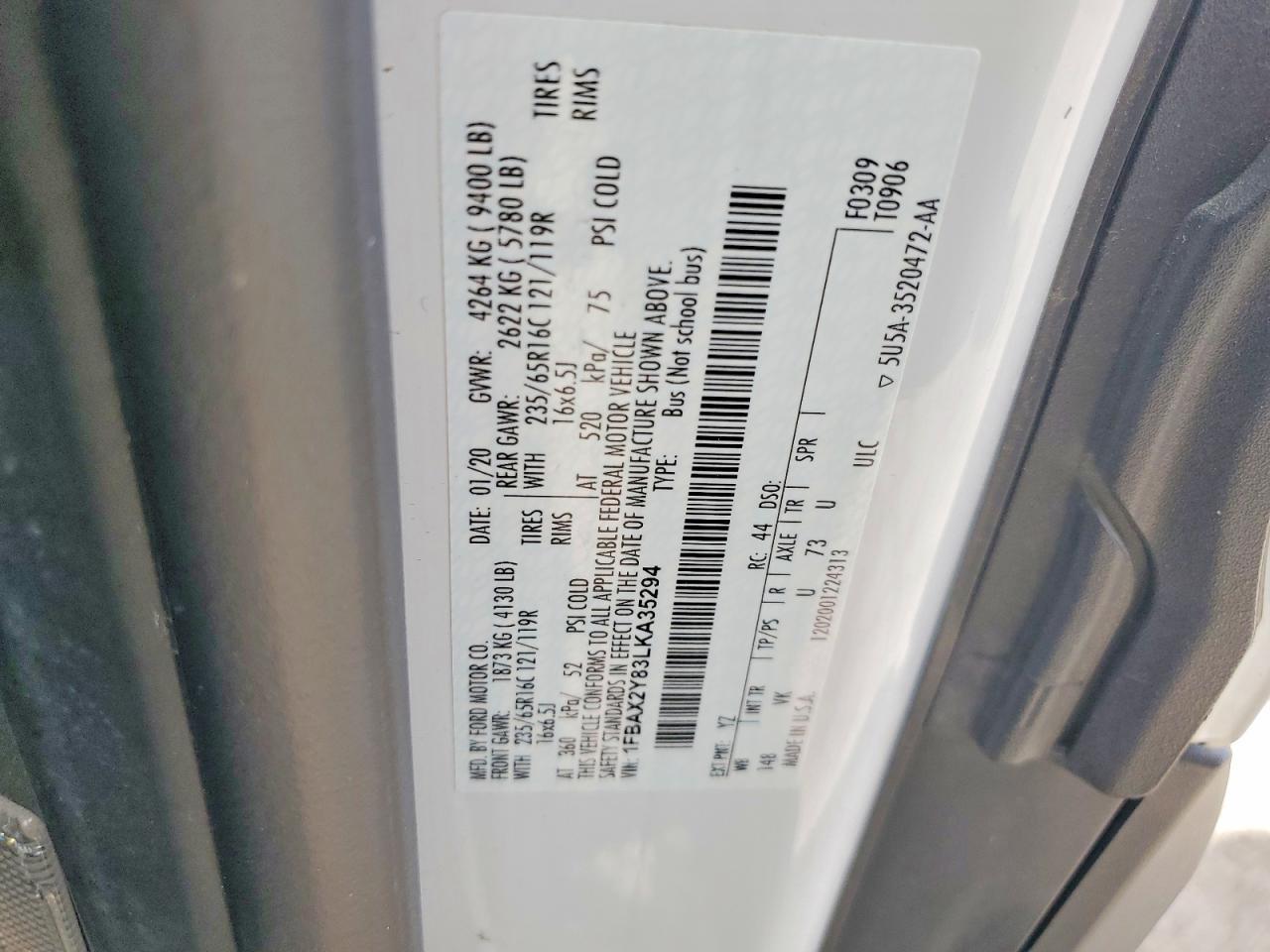 2020 Ford Transit T-350