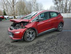 Chevrolet Bolt salvage cars for sale: 2019 Chevrolet Bolt ev Premier