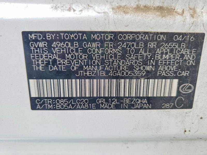 2016 Lexus Gs 350 Base