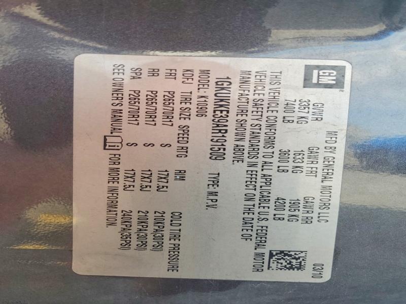 2010 GMC Yukon xl K1500 slt