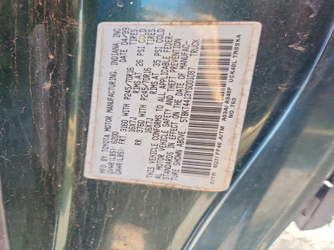 2000 Toyota Tundra SR5