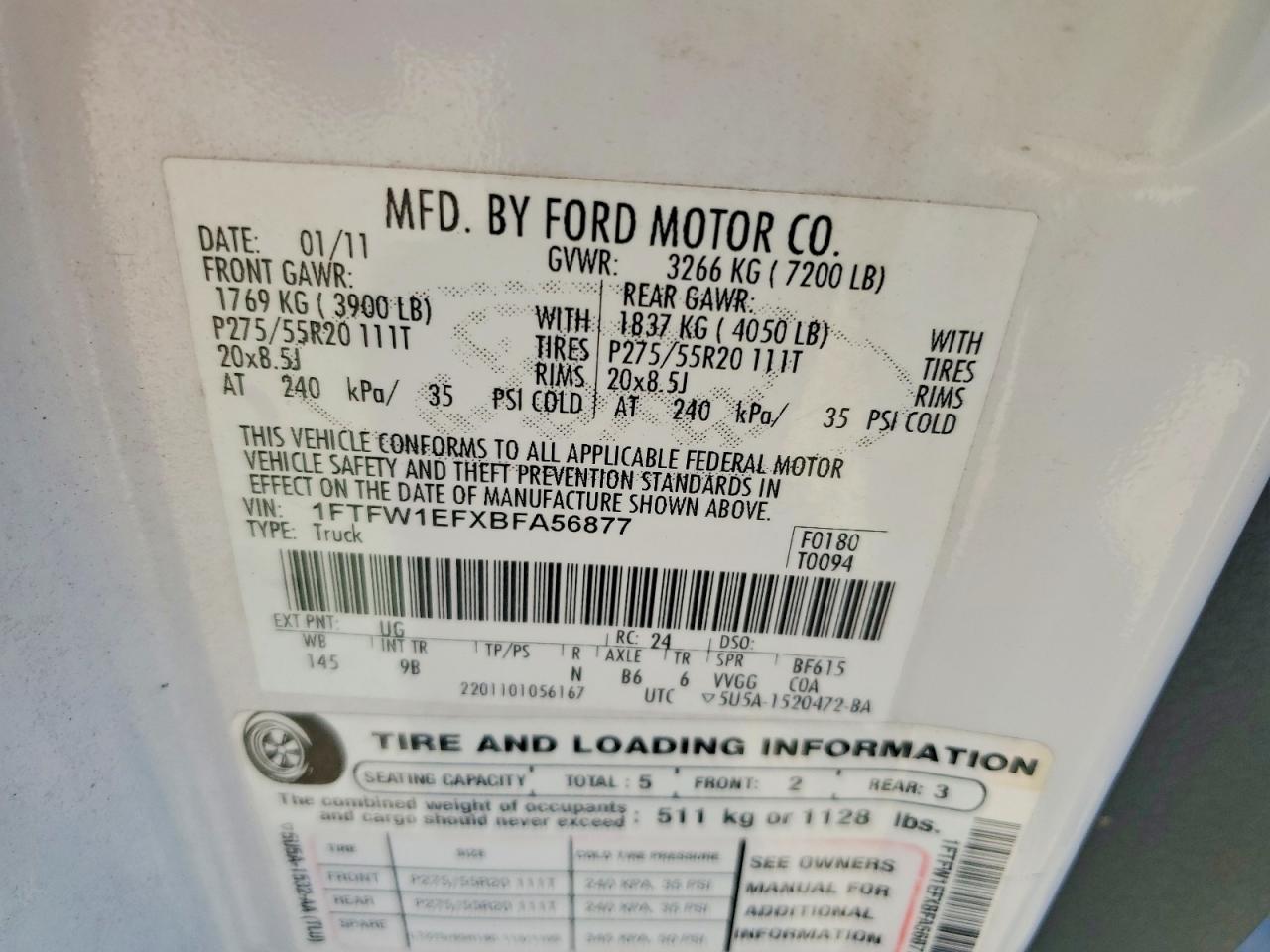 2011 Ford F150 Supercrew