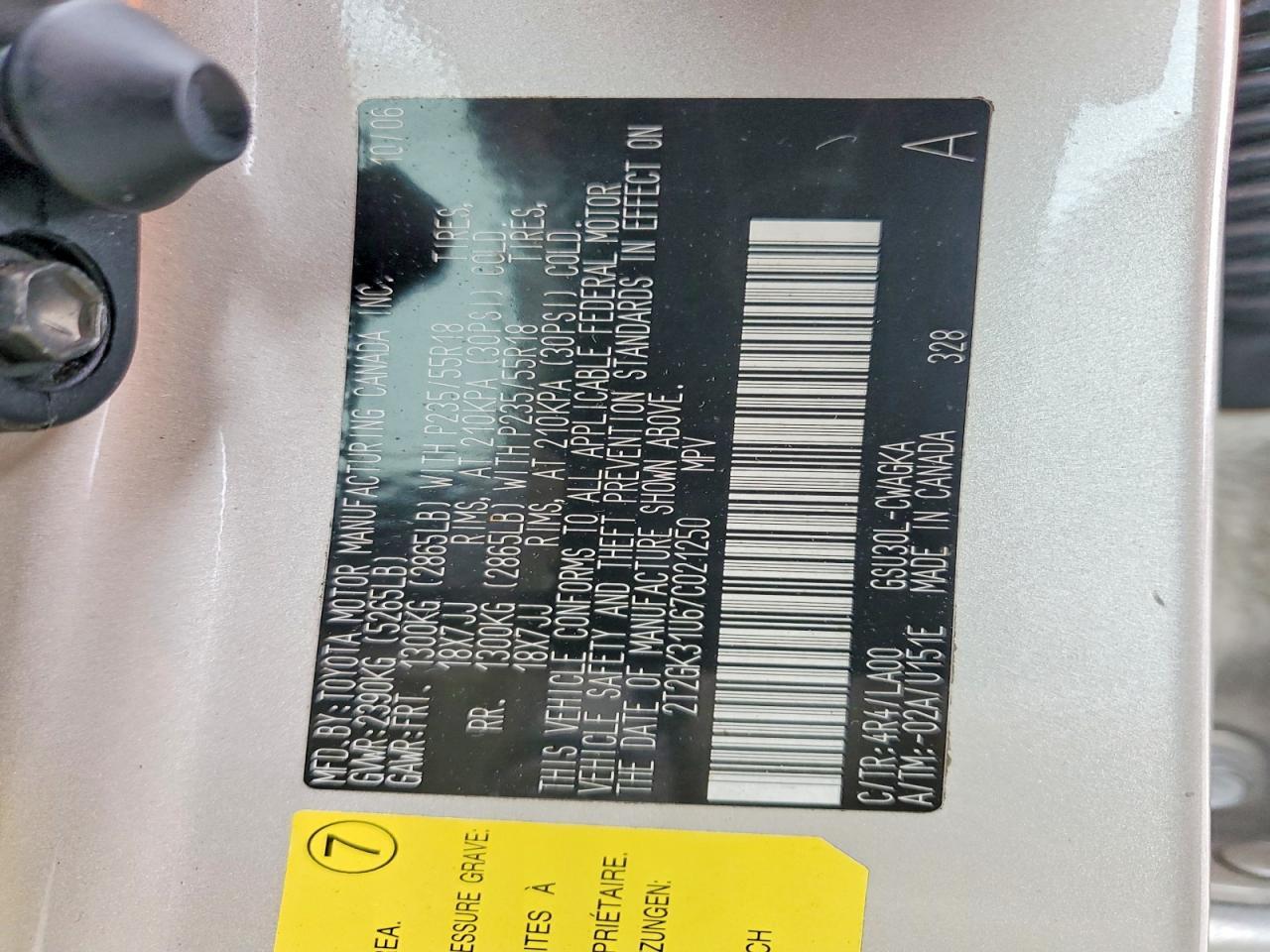 2007 Lexus Rx 350 Base