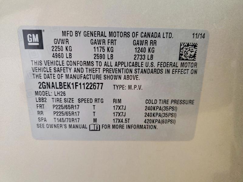 2015 Chevrolet Equinox lt