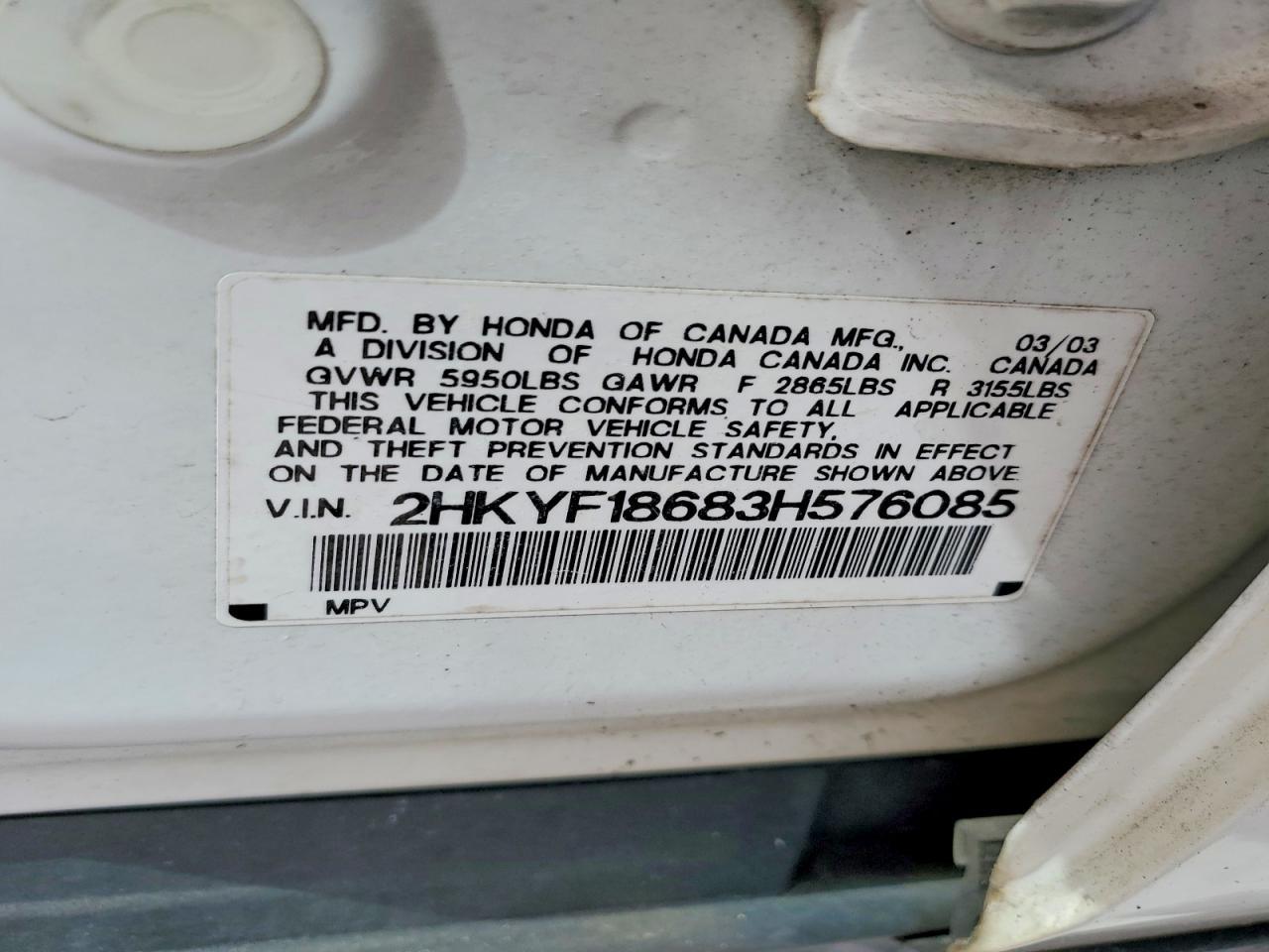 2003 Honda Pilot Ex-l