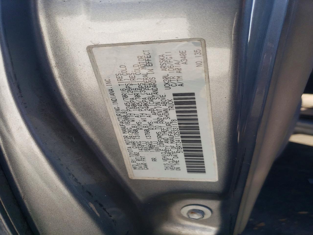 2002 Toyota Tundra SR5 V8