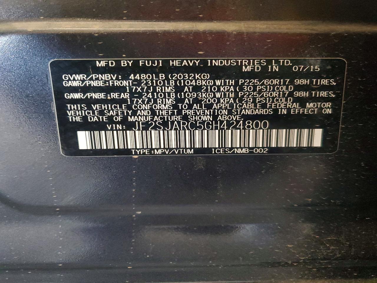 2016 Subaru Forester 2.5i Limited