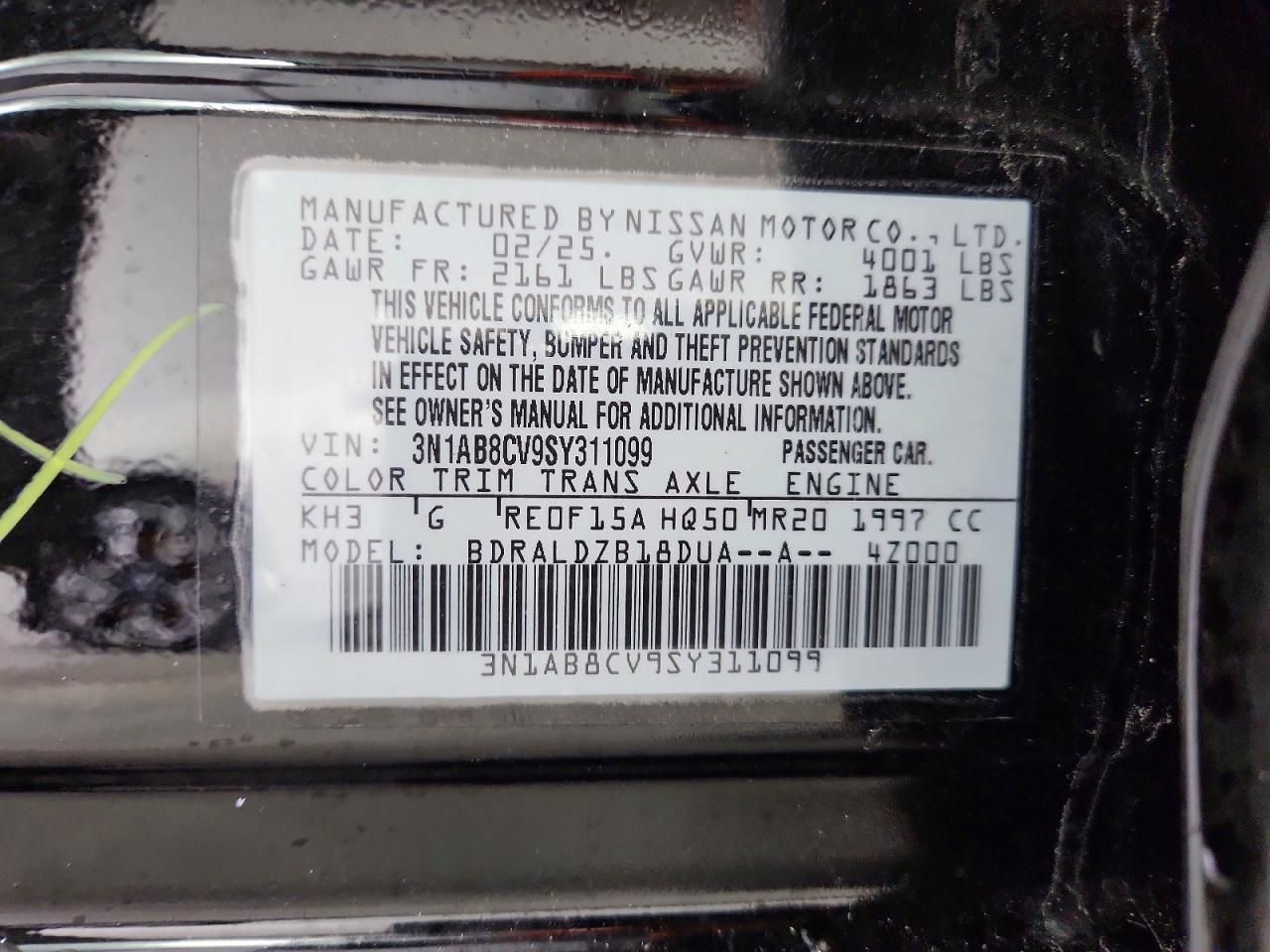 2025 Nissan Sentra sv