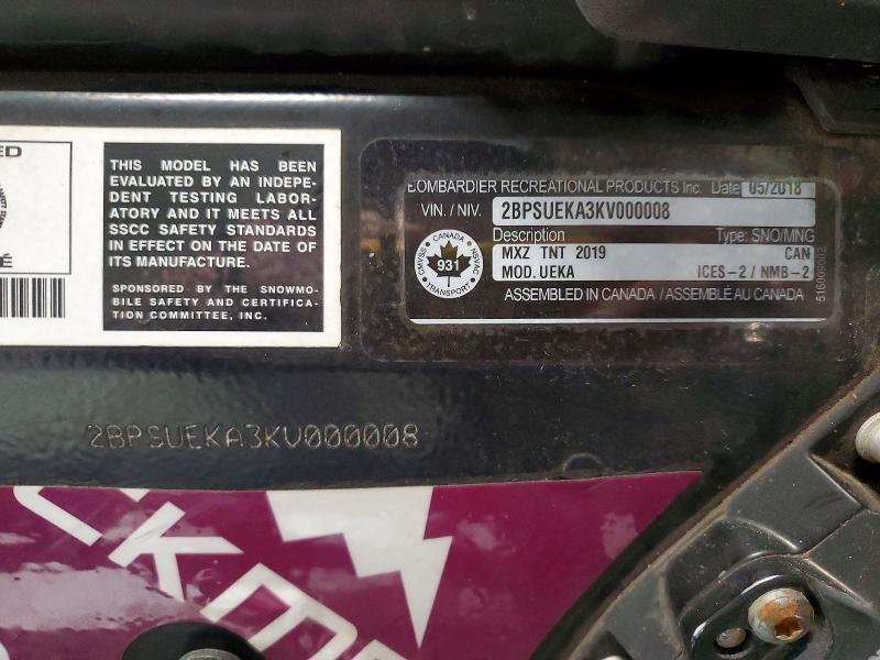 2019 Skidoo MXZ