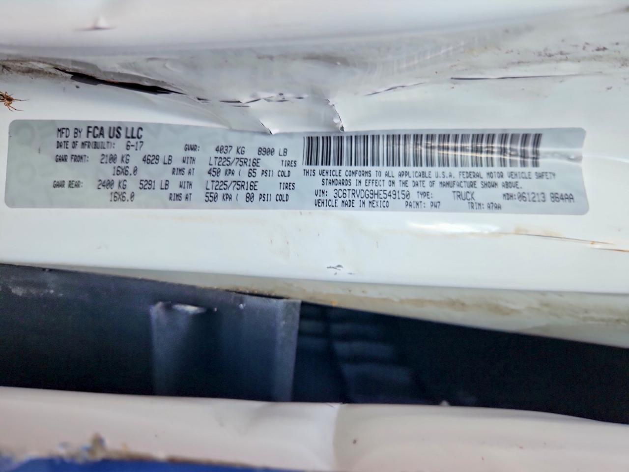 2017 Dodge RAM Promaster 2500 Delivery Van