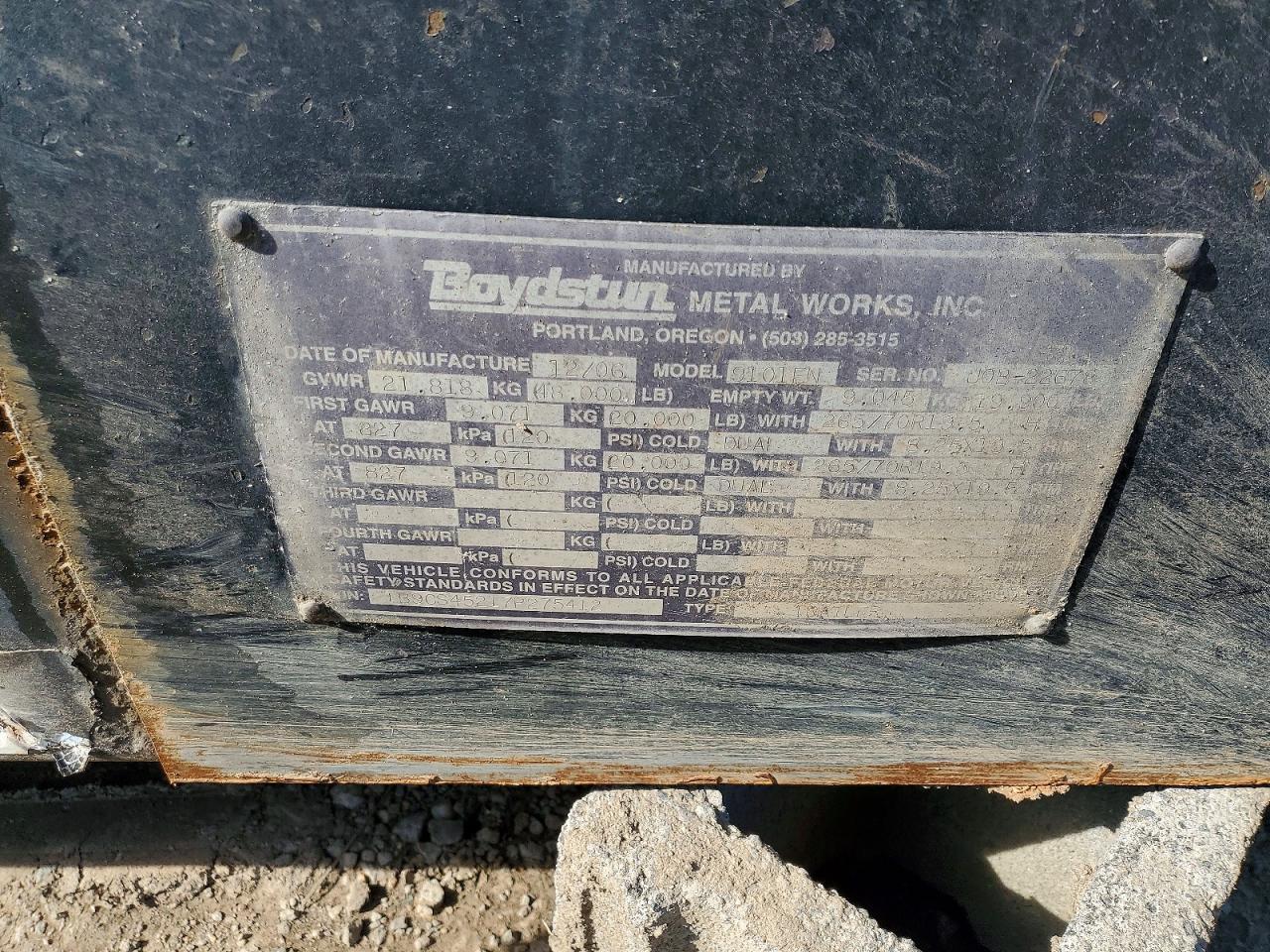 2007 Boydstun Enclosed Car Carrier