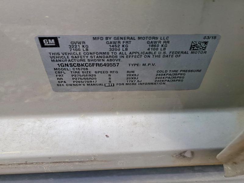 2015 Chevrolet Tahoe C1500 lt