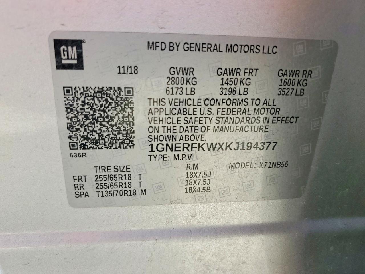 2019 Chevrolet Traverse ls