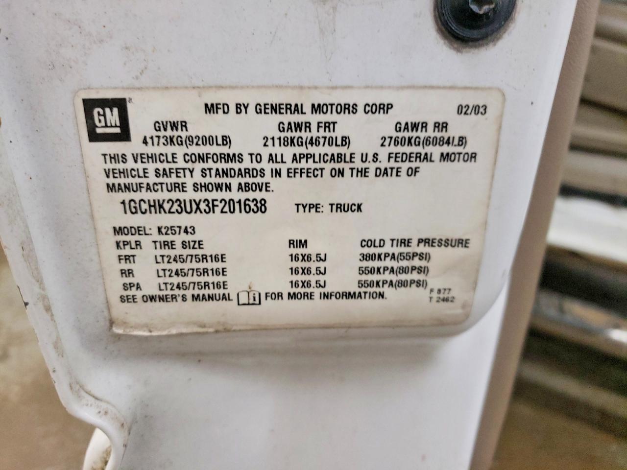 2003 Chevrolet Silverado K2500 Heavy Duty