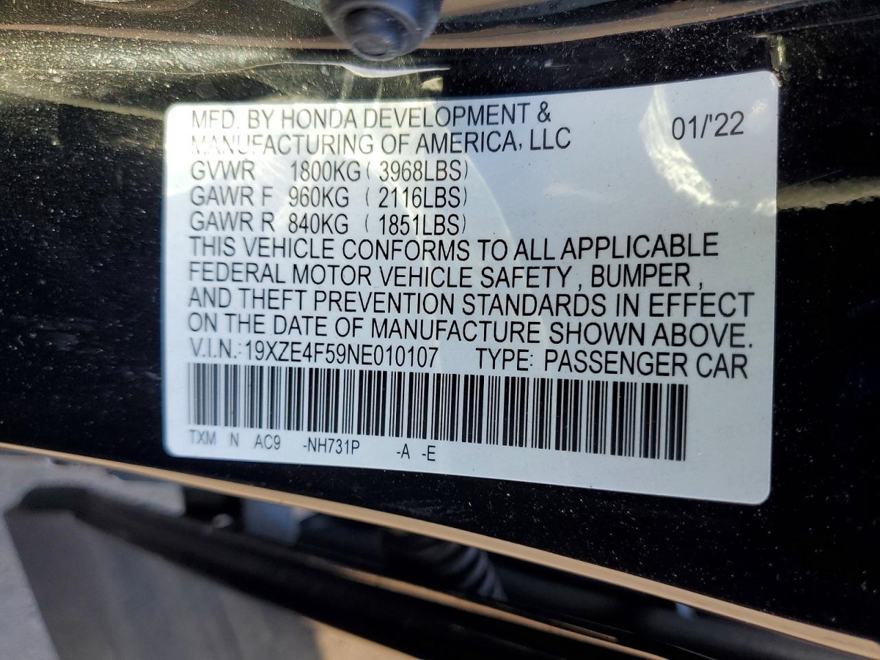 2022 Honda Insight ex