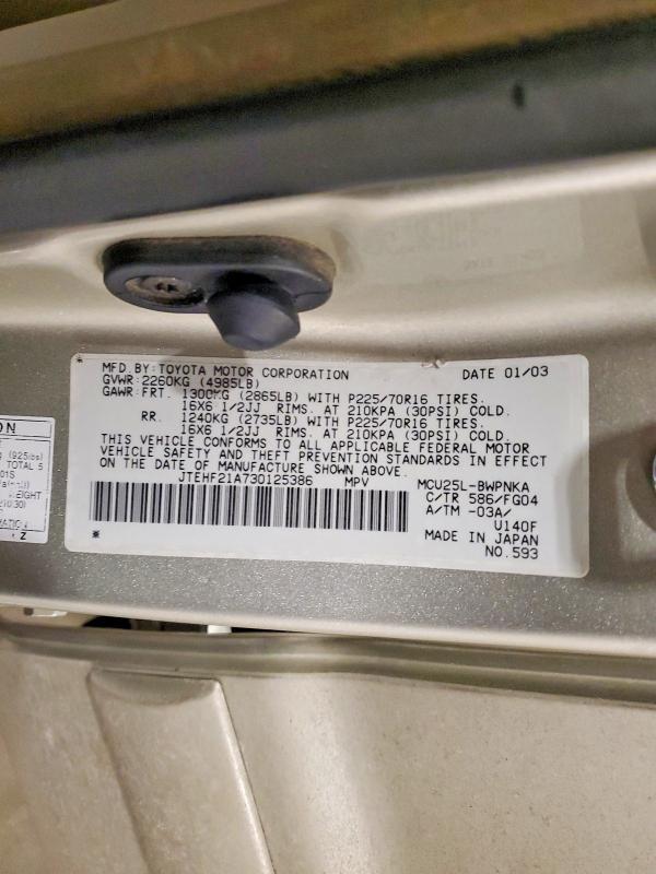 2003 Toyota Highlander Limited