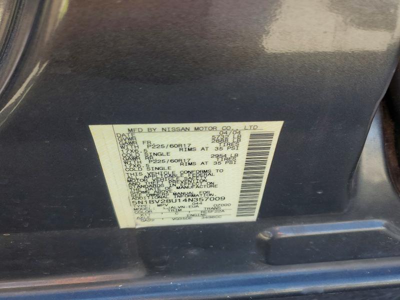 2004 Nissan Quest 3.5 s