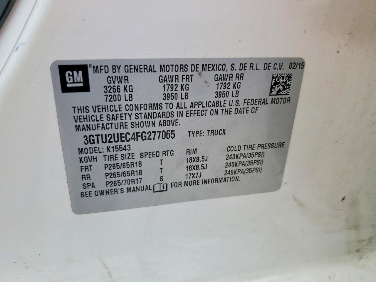 2015 GMC Sierra K1500 SLE