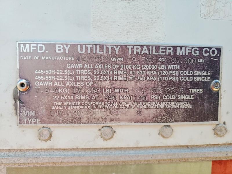 2013 Utility Vs2ra Refrigerated van Trailer