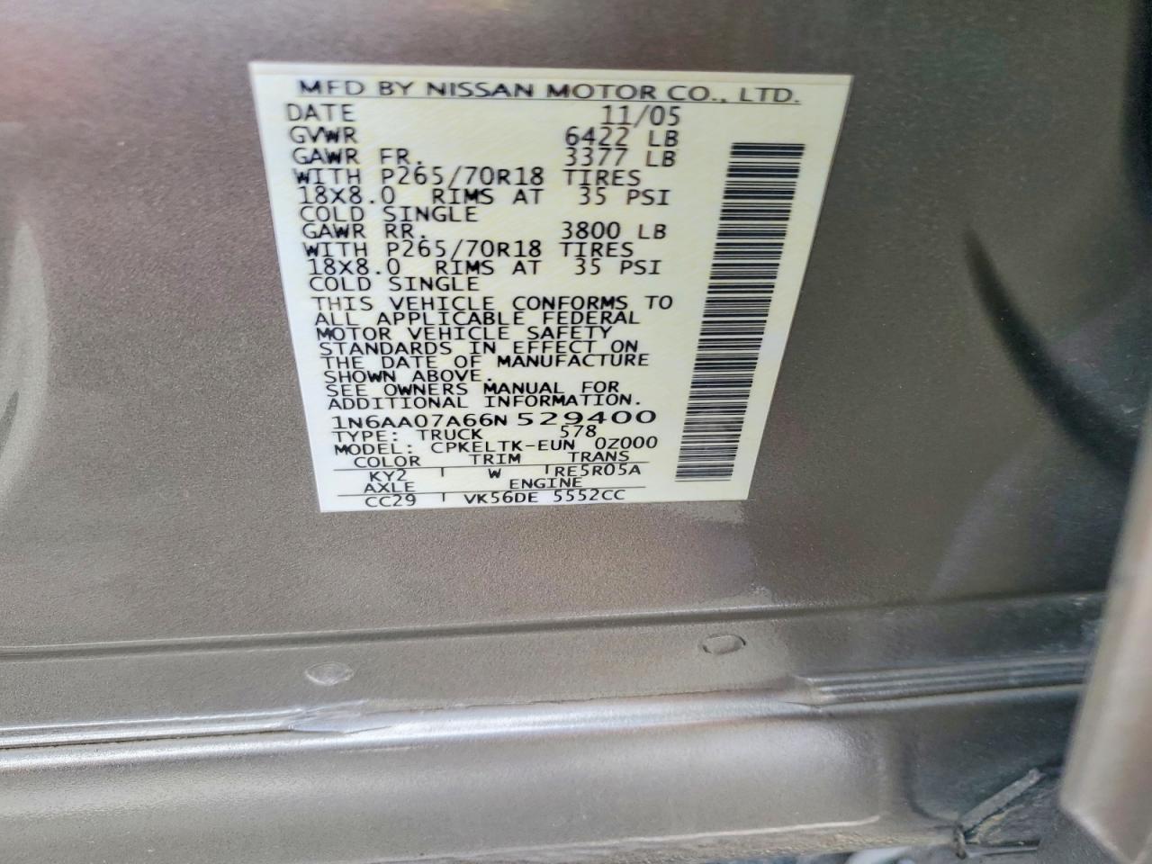 2006 Nissan Titan XE