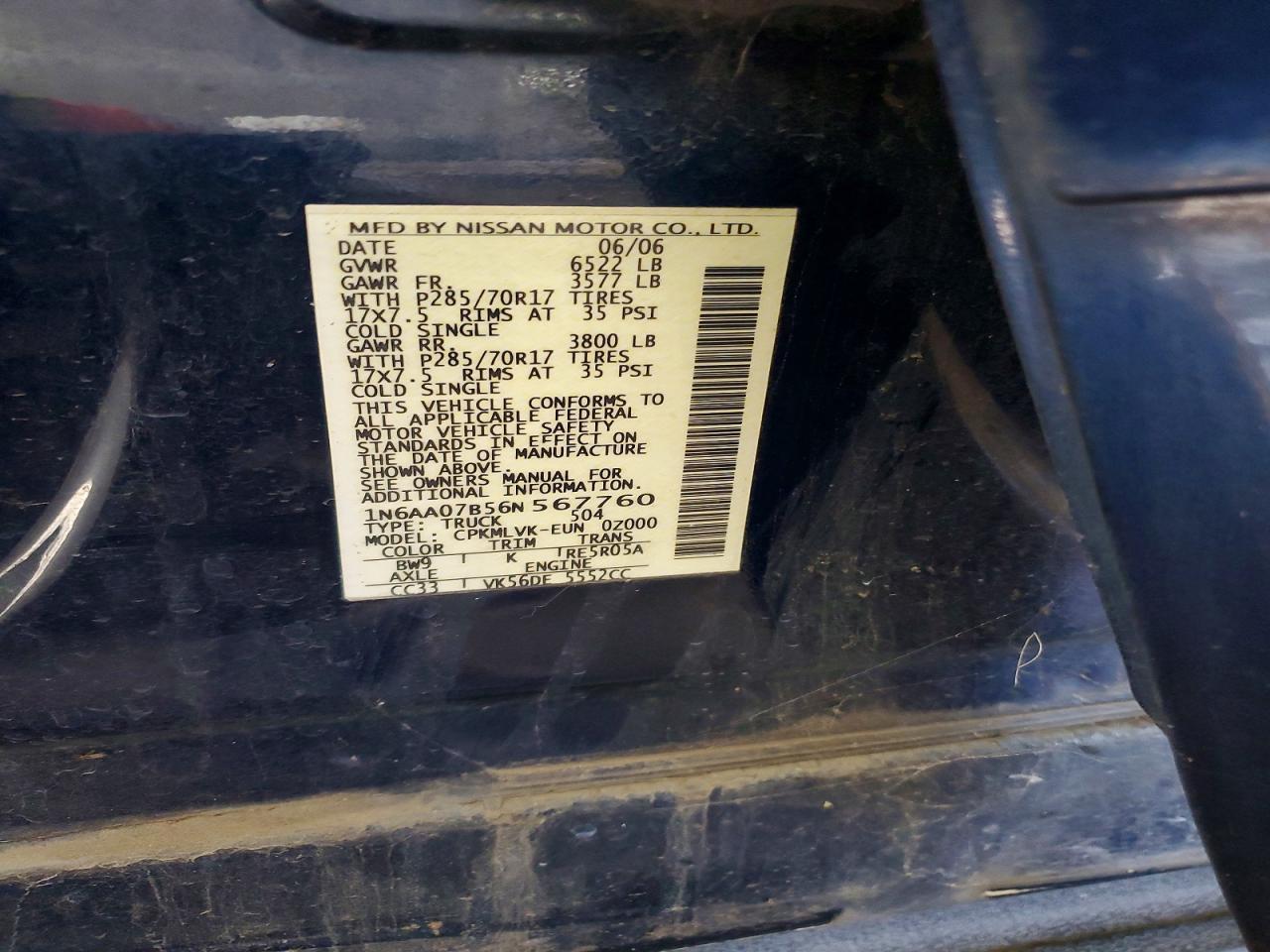 2006 Nissan Titan XE