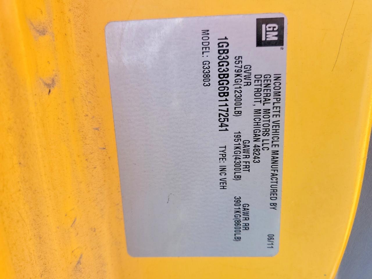 2011 Chevrolet 2011 Thomas Minotour G3500-School Bus