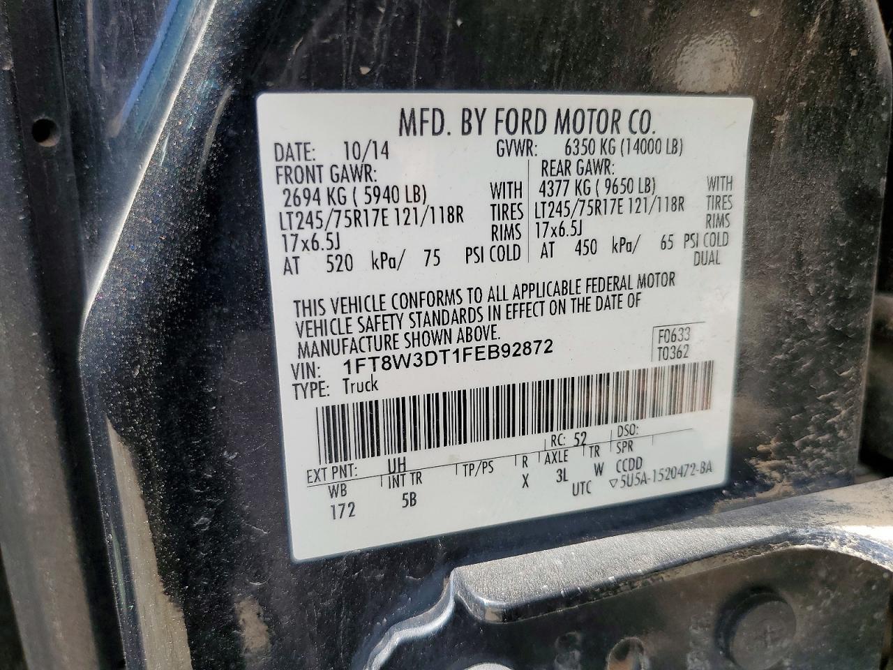 2015 Ford F350 Super Duty